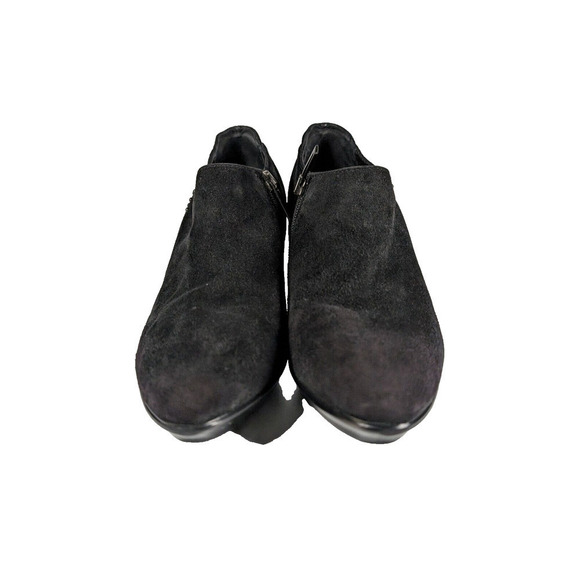 Aquatalia by Marvin K. Black Rosy Suede Ankle Bootie Italy 7.5 Metal Stud - Picture 5 of 7